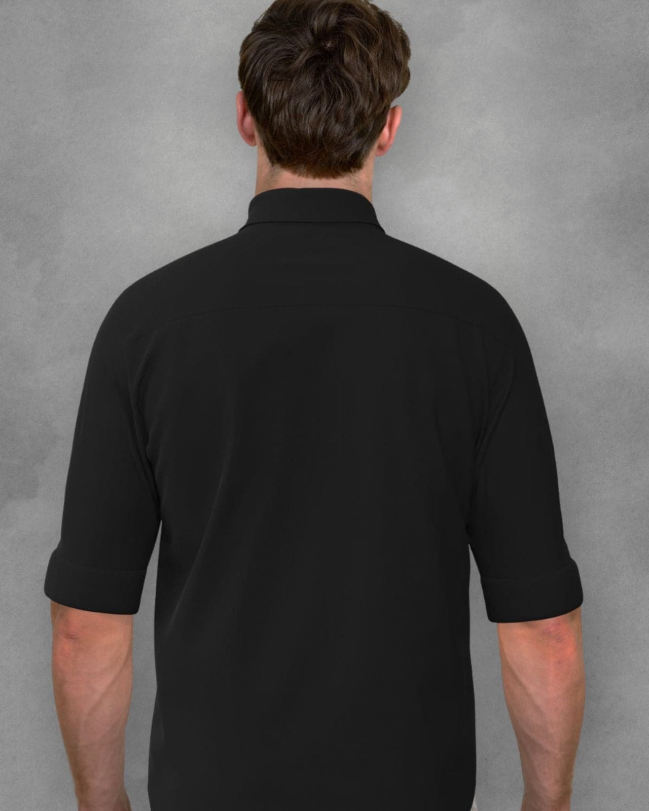 Color Block Harness Style Black Shirt