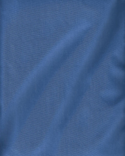 Concealed Placket Indigo Blue Shirt