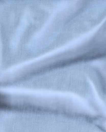 Powder Blue Black Color Patch Cotton Shirt
