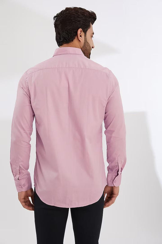 Colourblocked Smart Casual Pink Shirt - HE SPOKE - For Men