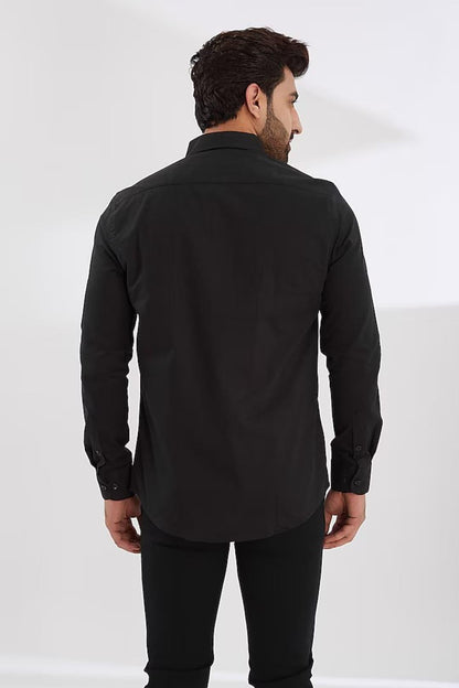 Embellished Party Wear Black Shirt - HE SPOKE - For Men