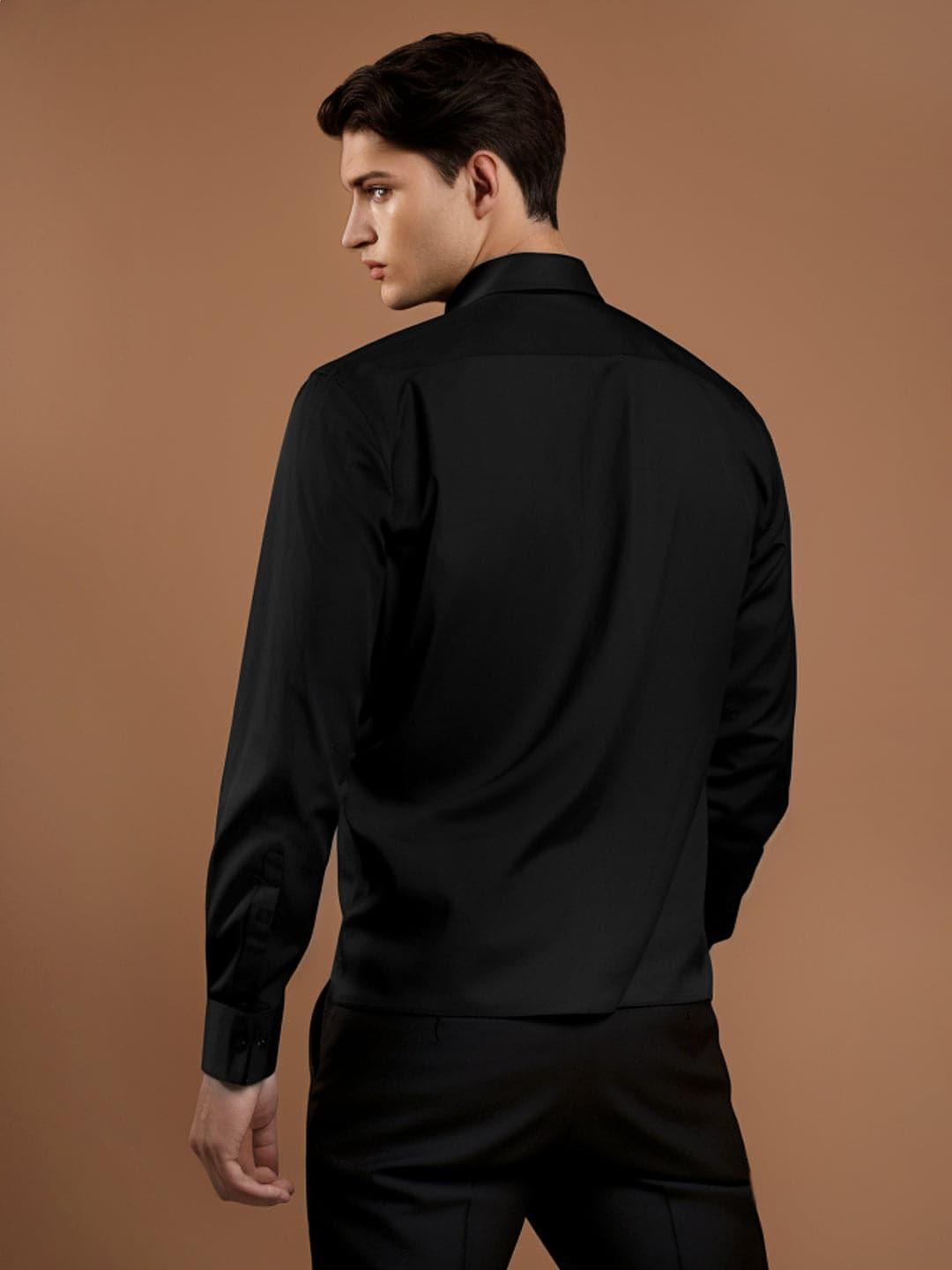 Embellished Party Wear Black Shirt - HE SPOKE - For Men