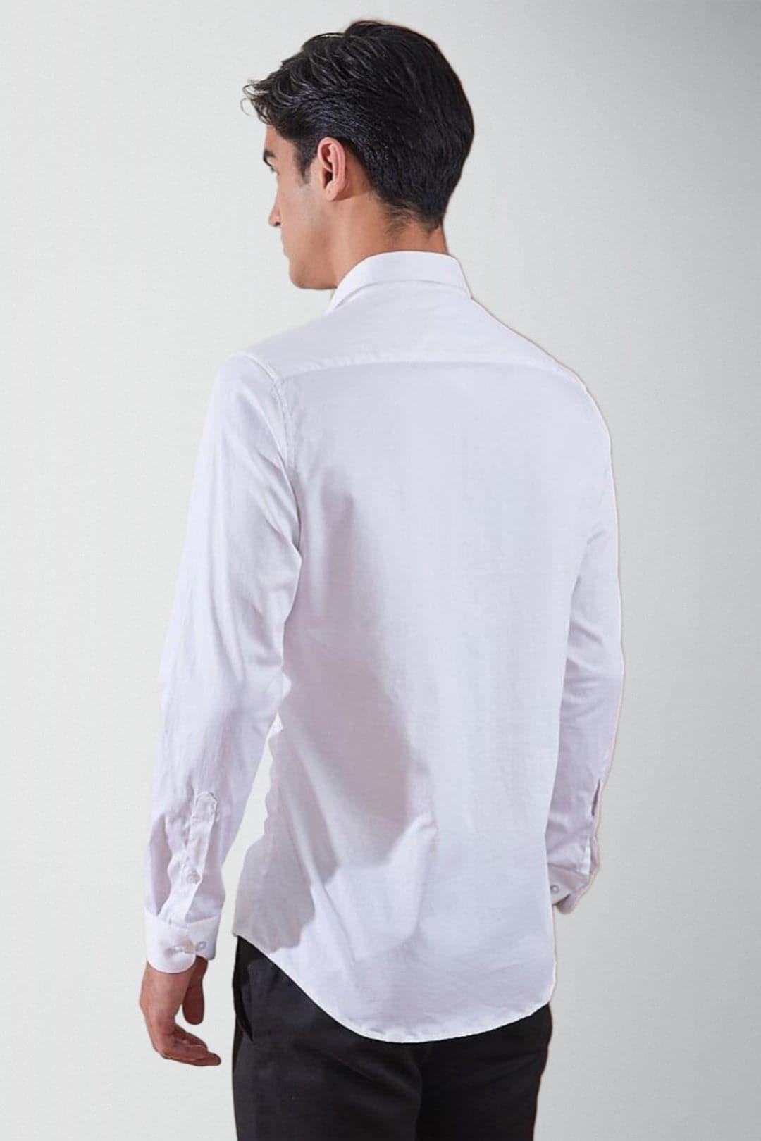 Embellished Party Wear White Shirt - HE SPOKE - For Men