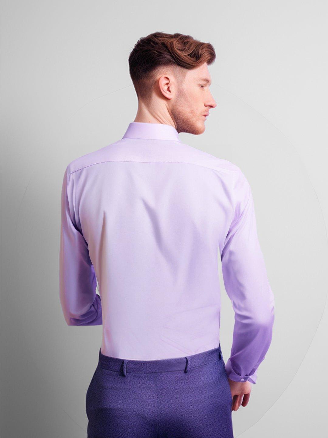 Embellished Smart Casual Lilac Shirt - HE SPOKE - For Men