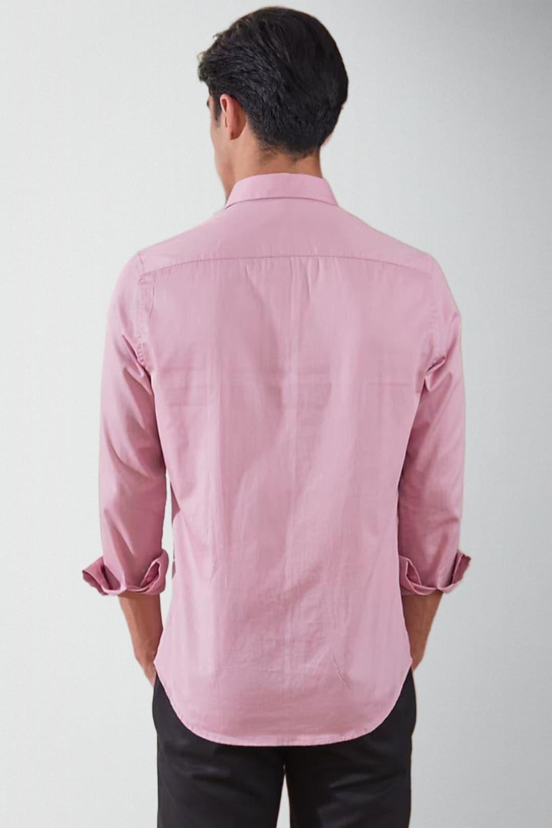 Panel Party Wear Pink Shirt - HE SPOKE - For Men