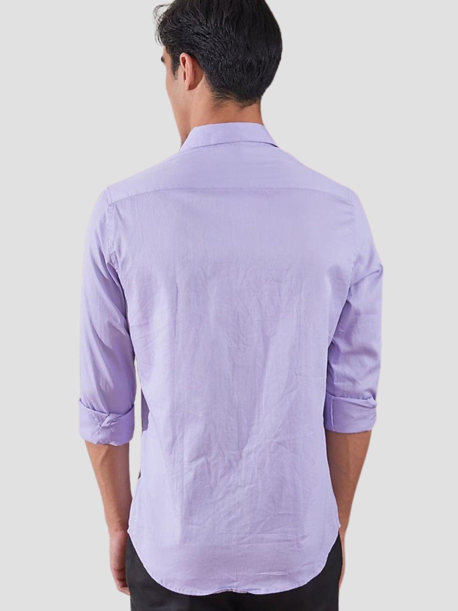 Printed Smart Casual Lilac Shirt - HE SPOKE - For Men