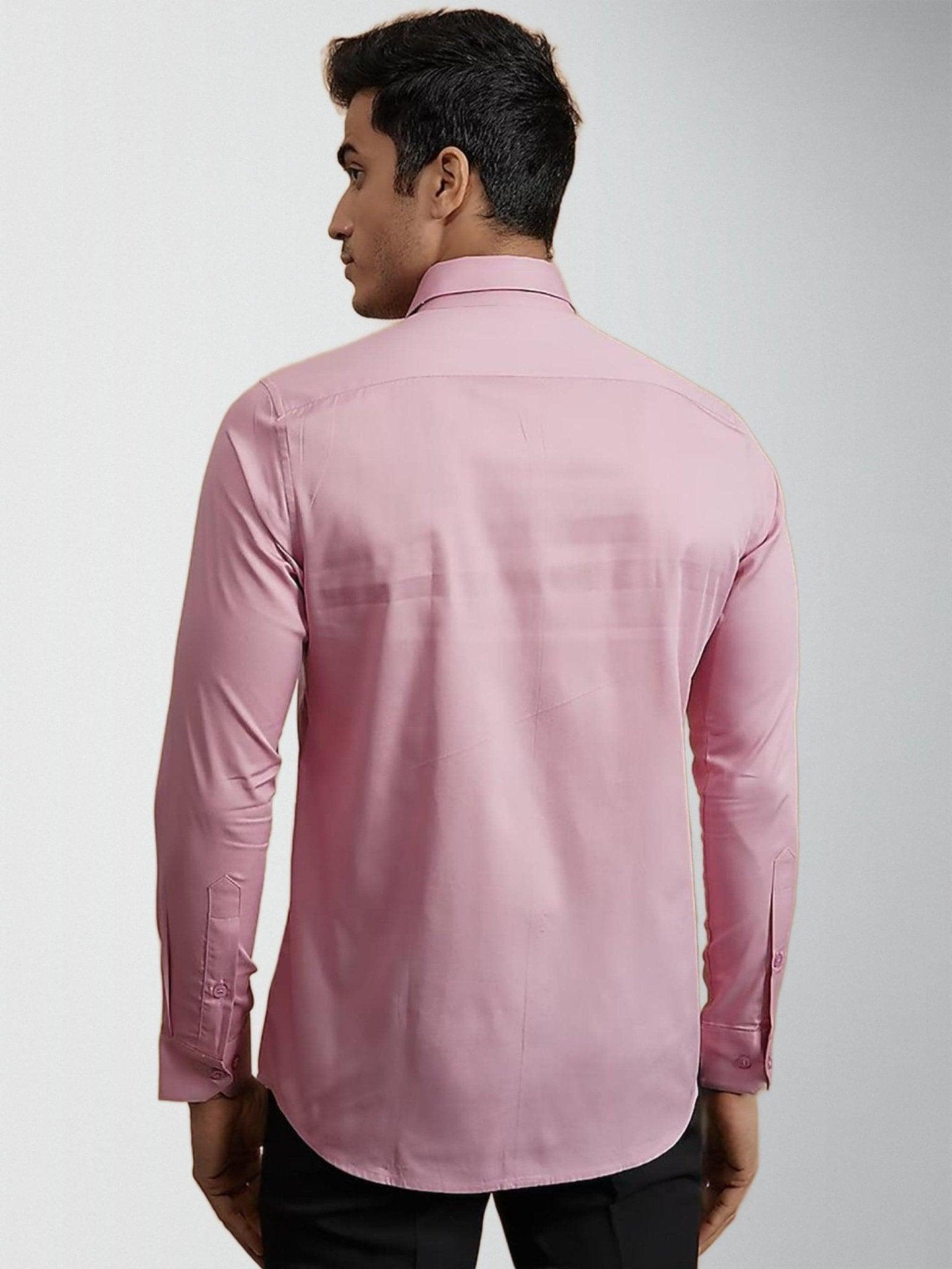 Printed Smart Casual Pink Shirt - HE SPOKE - For Men