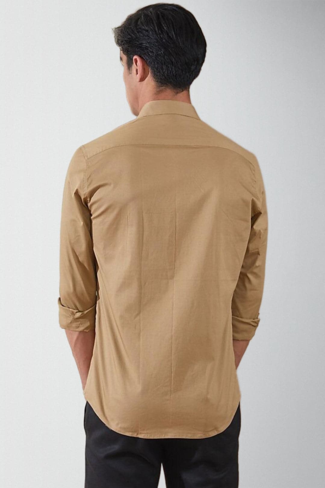 Patchwork Spread Collar Cotton Casual Shirt