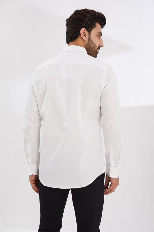 Embroidered Festive White Shirt